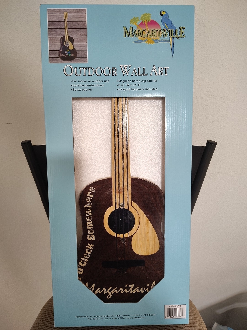 Margaritaville  Acoustic Guitar Wall Art Bottle Opener For Bar